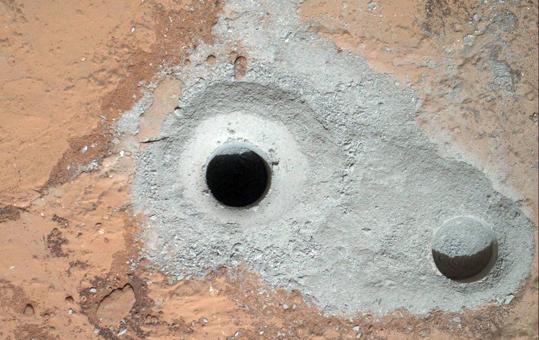 Curiosity rover rock